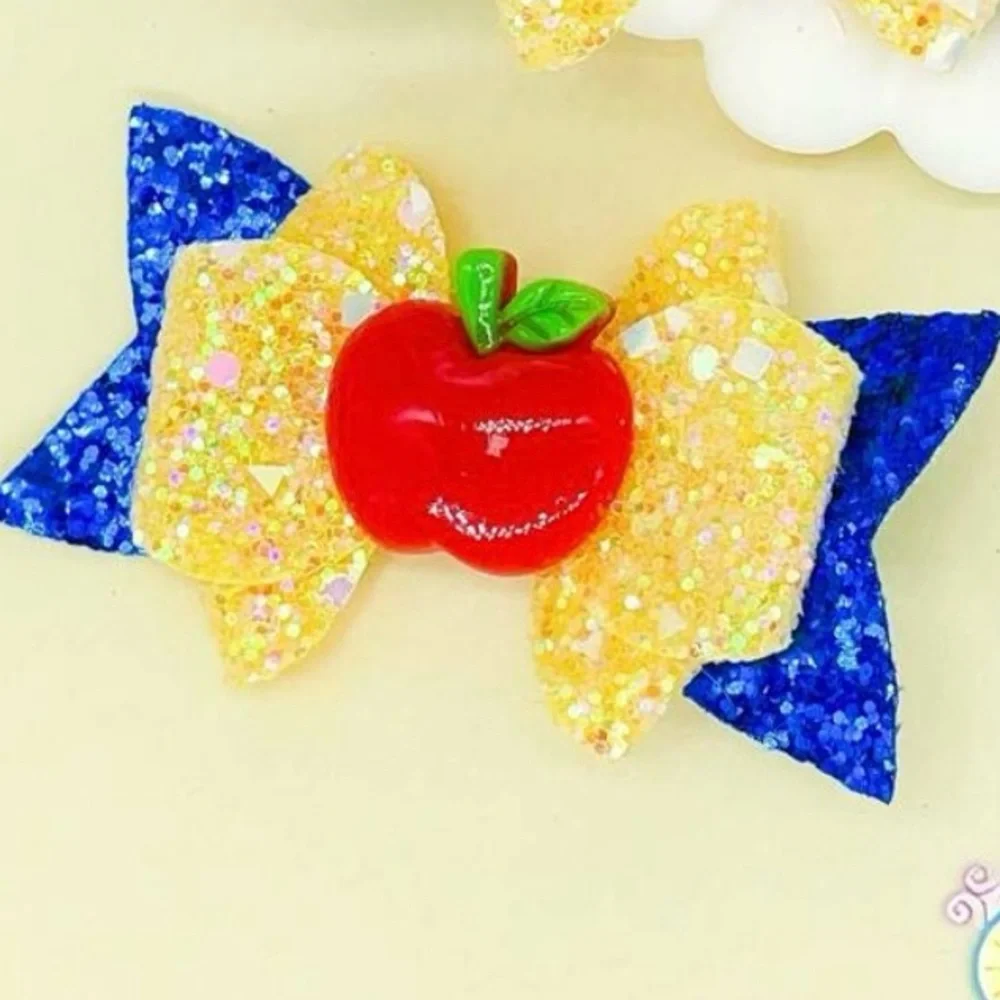 Snow White Blue and Yellow Bow